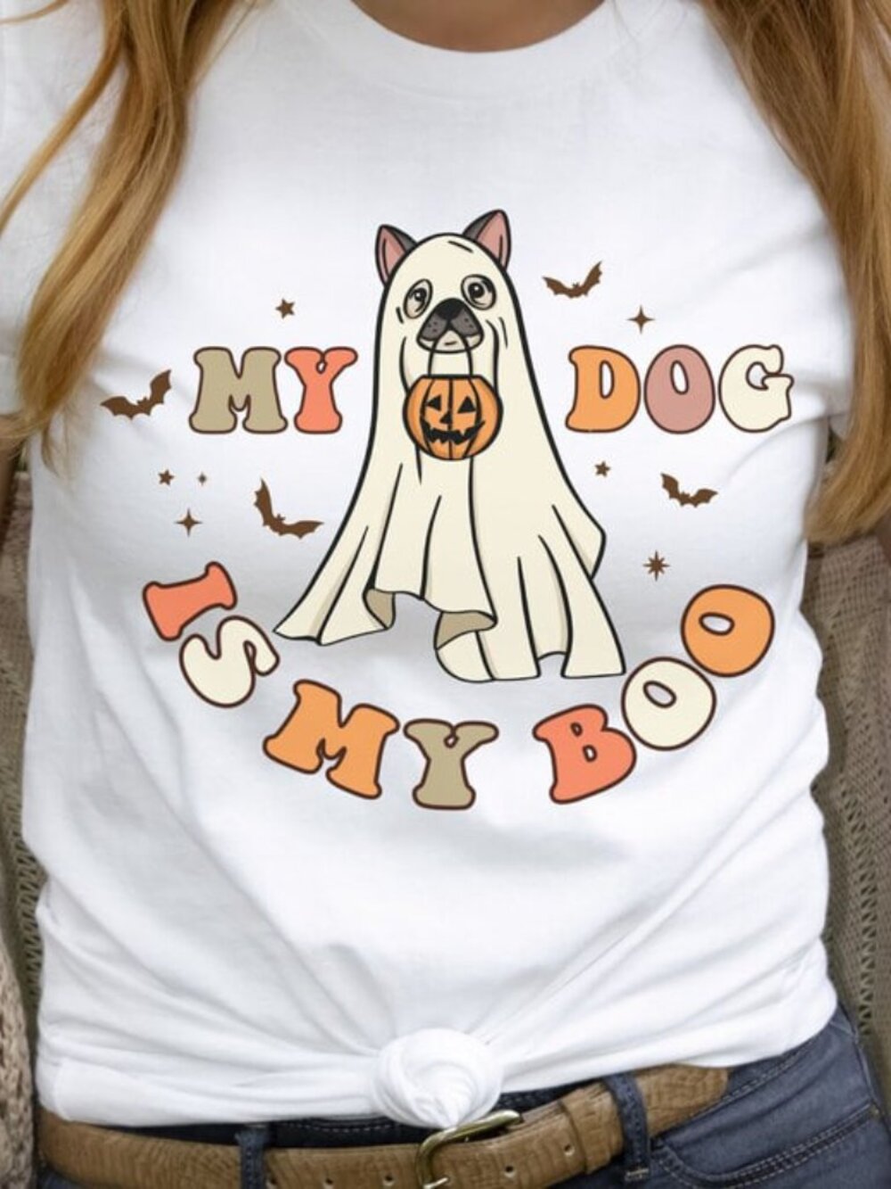 My Dog Is My Boo Shirt, Halloween Tee, Ghost Dog Shirt, Dog Lover Gift